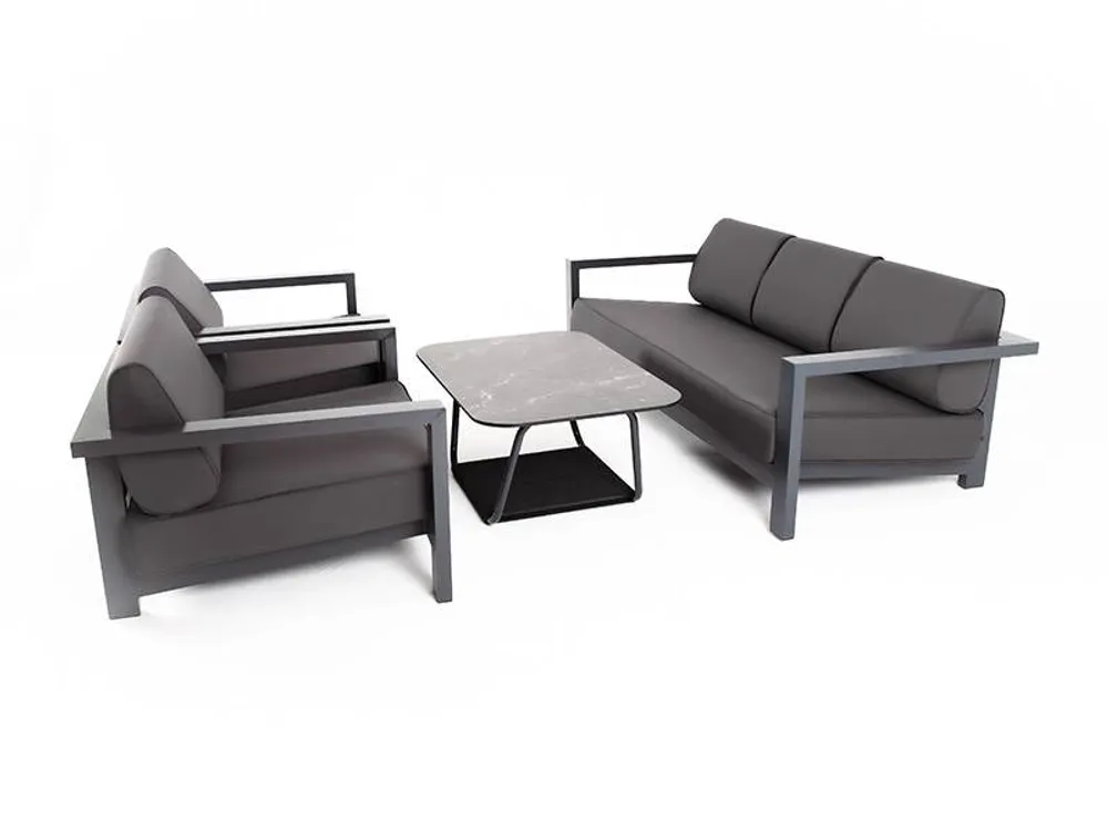 "Гранада" лаунж-зона из алюминия со столиком из HPL