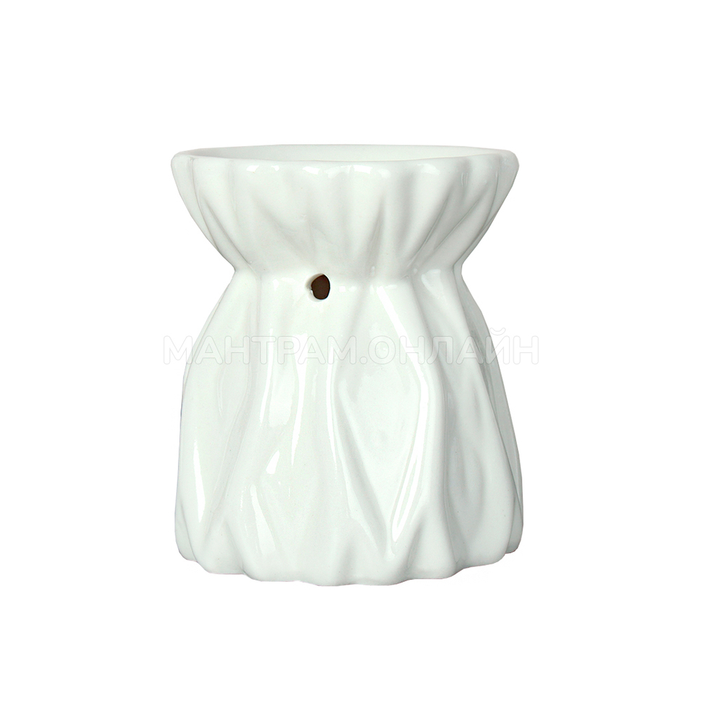 Аромалампа Вазочка узор корни цвет белый 9 см