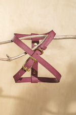 Цельнокожаная шлейка Винный