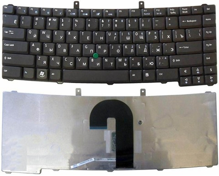 Клавиатура для ноутбука Acer Travelmate 6452, 6552, 6493, 6592, 6593, Г-образный Enter. Черная