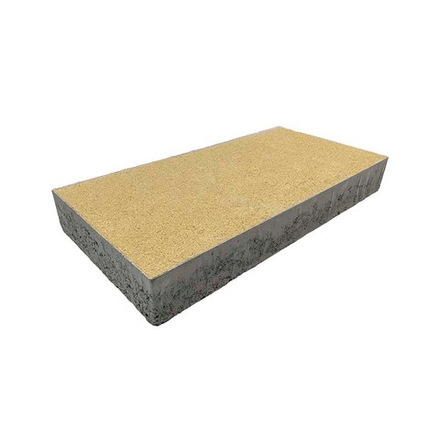 Тротуарная плитка ПРЯМОУГОЛЬНИК 600х300 мм - Стандарт Желтый