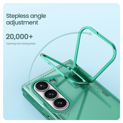 Чехол тонированный зеленого цвета от Nillkin с металлической откидной крышкой на Samsung Galaxy Z Fold 6 5G, серия Iceblade Fold Case