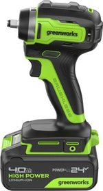 Гайковерт аккумуляторный GREENWORKS G24IW200 ударный, 24V, АКБ 4Ач и ЗУ 3803607CUB