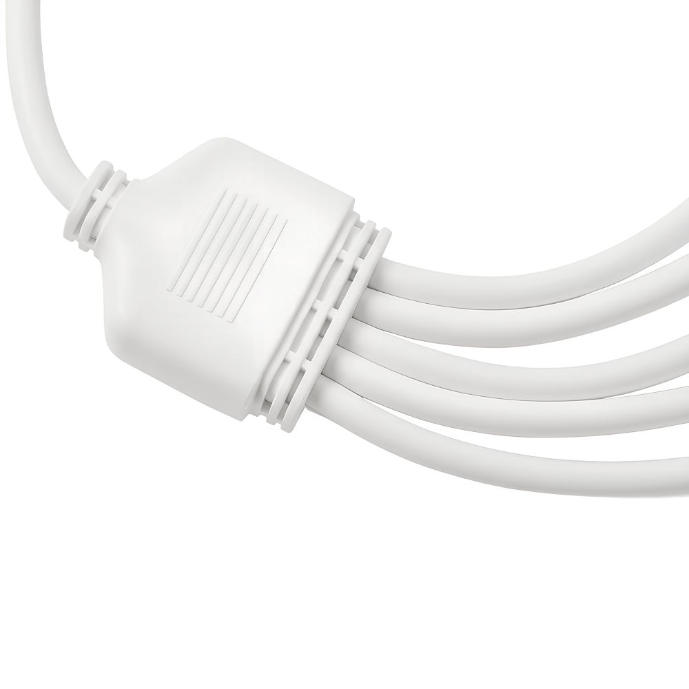 UCX-F90 S5-0.4M-WH Провод-разветвитель для гирлянд серии F90PRO. 0.4м. 5 выходов. Статика-мерцание. IP67. Белый. ТМ Uniel