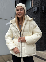 Пуховик BAE лак белый