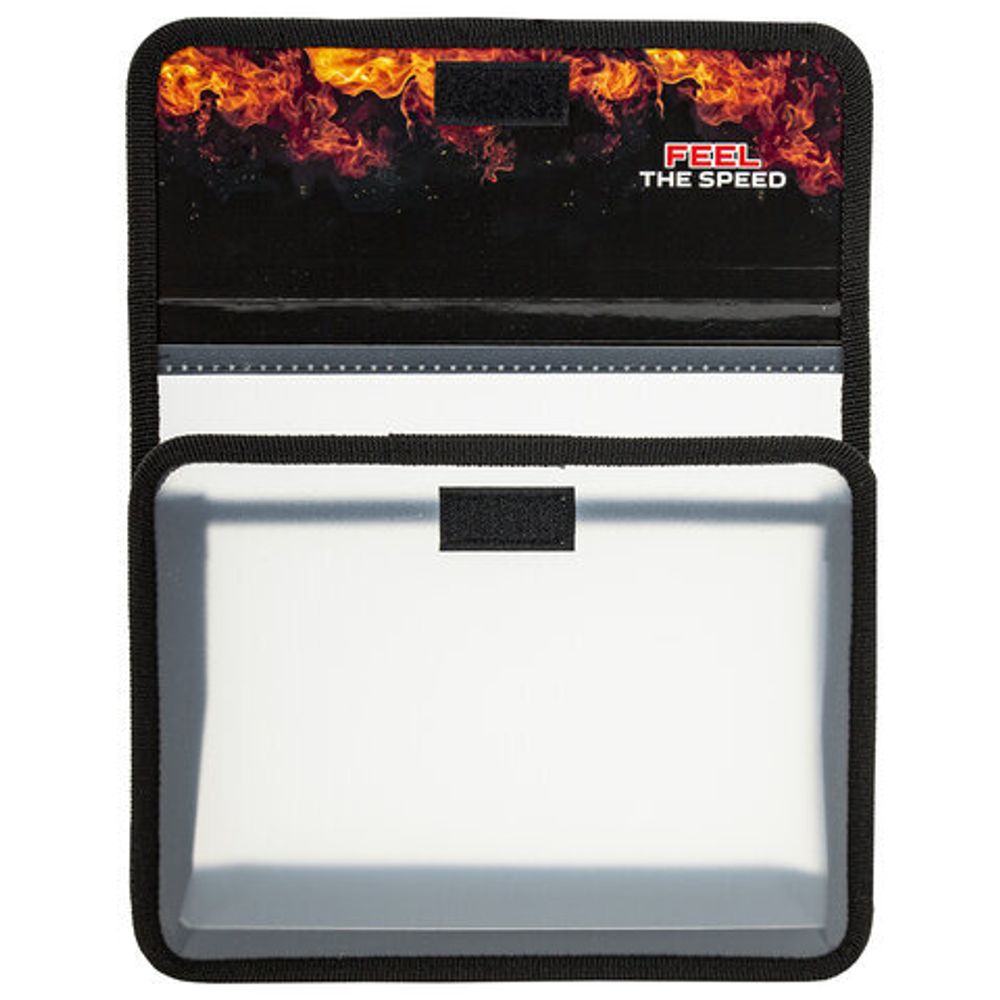 Папка для тетрадей ЮНЛАНДИЯ А5, пластик, 2 отделения, клапан на липучке, "Feel the speed", 270969