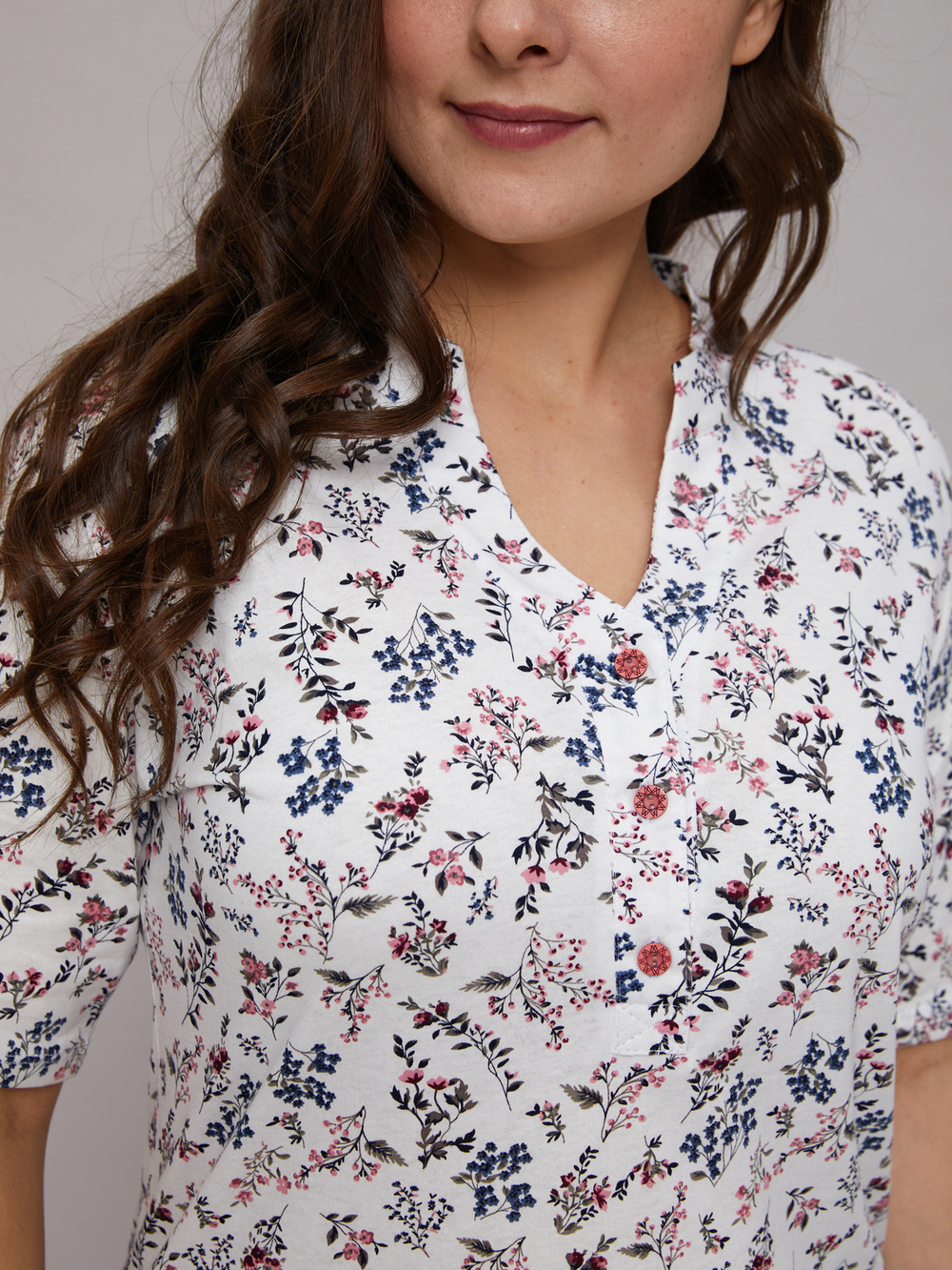 Блузка БЛ-122Ф/веткинабежевом