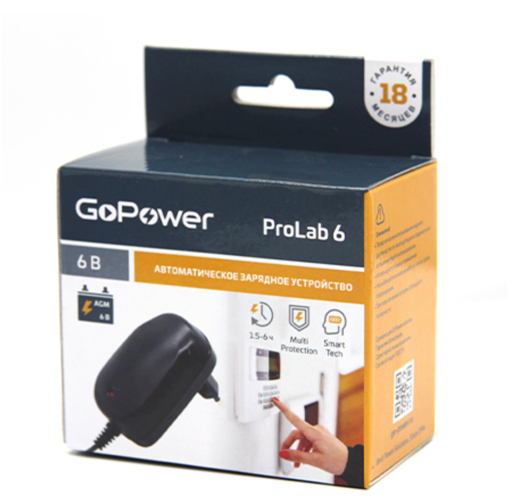 З/У GoPower для свинцово-кислотных аккумуляторов 6V 1.0А