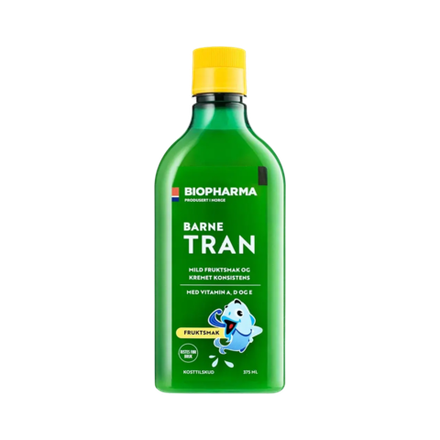 Детский рыбий жир с витаминами Biopharma Norsk Barne Tran 375 мл со вкусом фруктов