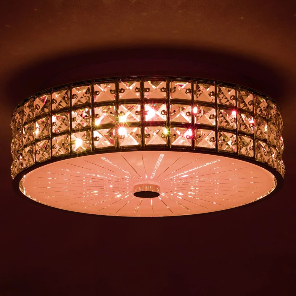 Citilux Портал CL32413G1 LED RGB Люстра хрустальная с пультом Хром