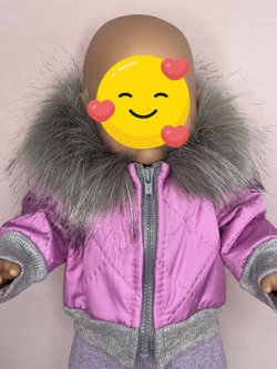 Куртка зимняя цикламен для кукол 43 см (1000)