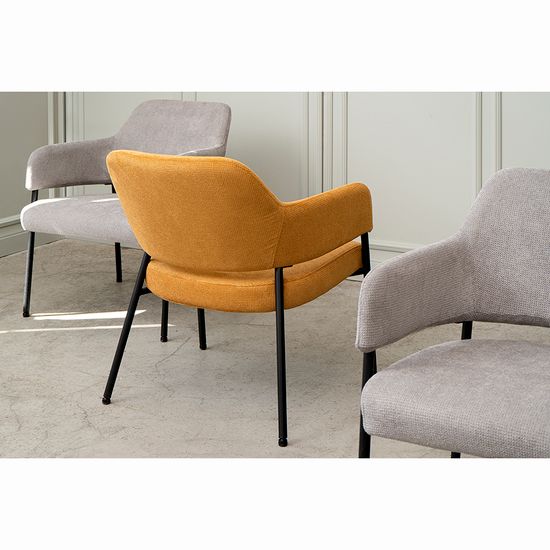 Кресло wendy, фактурный шенилл, серое