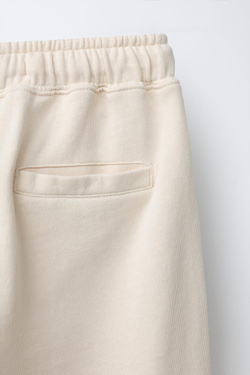 ZARA БРЮКИ BALLOON ИЗ ФУТЕРА, ЭКРЮ