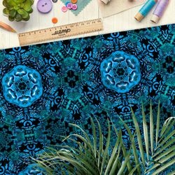 Ткань мембрана голубой калейдоскоп