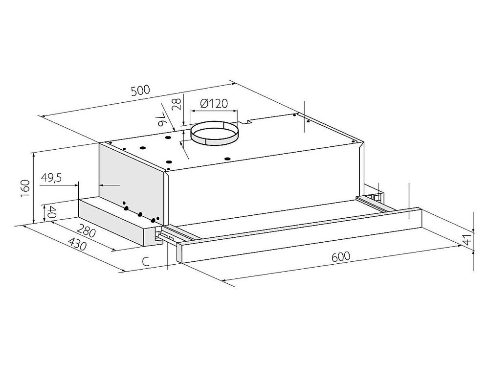 Встраиваемая вытяжка Hogan G 600