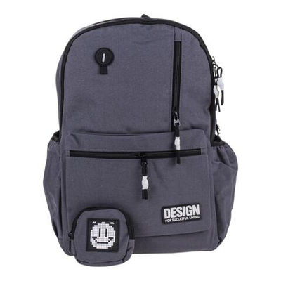 Рюкзак молодежный "Smile" 43,5*30,14см, бежевый, с кошельком