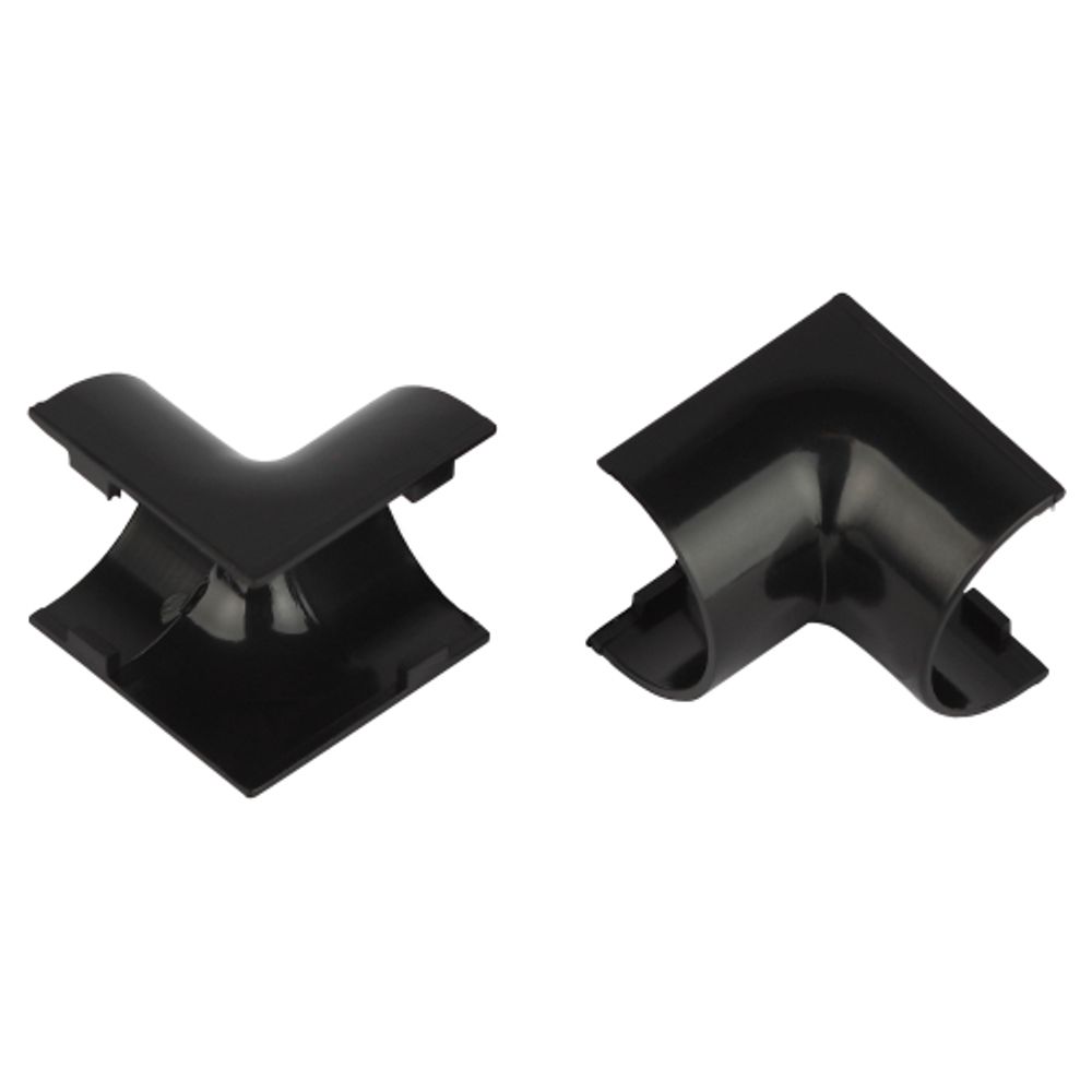 Внутренний угол ЭРА IC-KK-20-12-GR для полукруглого кабель-канала графит 20х12мм 2шт/комплект | Кабель-канал полукруглый