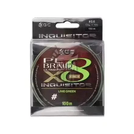 Шнур GC Inquisitor PE X8 Lime Green 100м 0.148-0.20мм