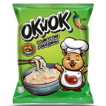 Лапша OKWOK рамен для варки говядина 122 гр