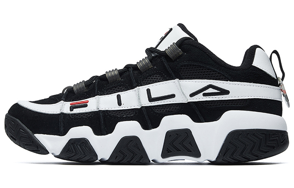 FILA Ferro Barricade retro basketball shoes Women's black and white