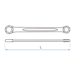 Ключ накидной TORX E-стандарт E6 x E8 KING TONY 19200608