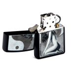 Зажигалка Zippo Woman Sword с покрытием Black Matte, латунь/сталь, чёрная, матовая, 36x12x56 мм