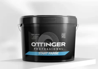 Краска-грунт дисперсионная акриловая OTTINGER Start Farbe Q3 интер. бел. 9л