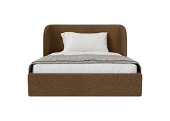 Кровать двуспальная Classic 140 см (коричневый, рогожка)
