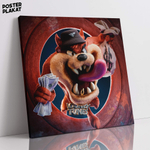 Картина Тасманский дьявол / Taz-Mania, холст с печатью на подрамнике, интерьерная, Постер Плакат