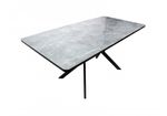 Стол Миллер стекло ф/п бабочка раздвижной чёрный (комплект ног №3)