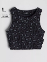 Летний кроп топ трикотажный детский