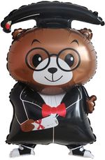 Шар (37''/94 см) Фигура, Мишка Выпускник, 1 шт.