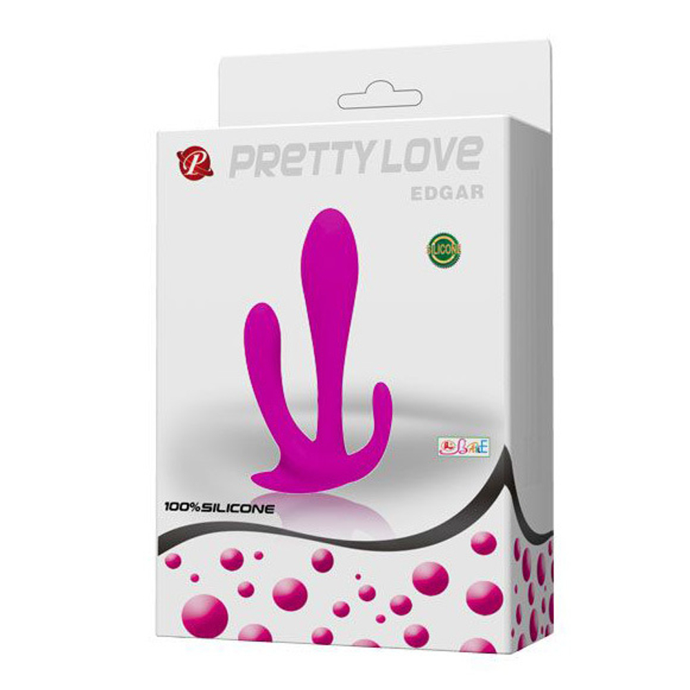 Лиловый силиконовый тройной стимулятор 11,4см Pretty Love Edgar BI-014286