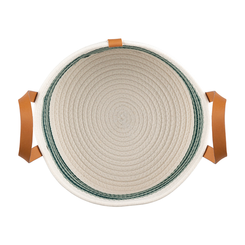 Корзина для хранения helly D30х15 см, бежевая/зеленая