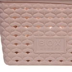 Корзина для хранения «АТЛАНТА», цвет пудрово-бежевый, 36*24*14,8см (лейбл Селфи)