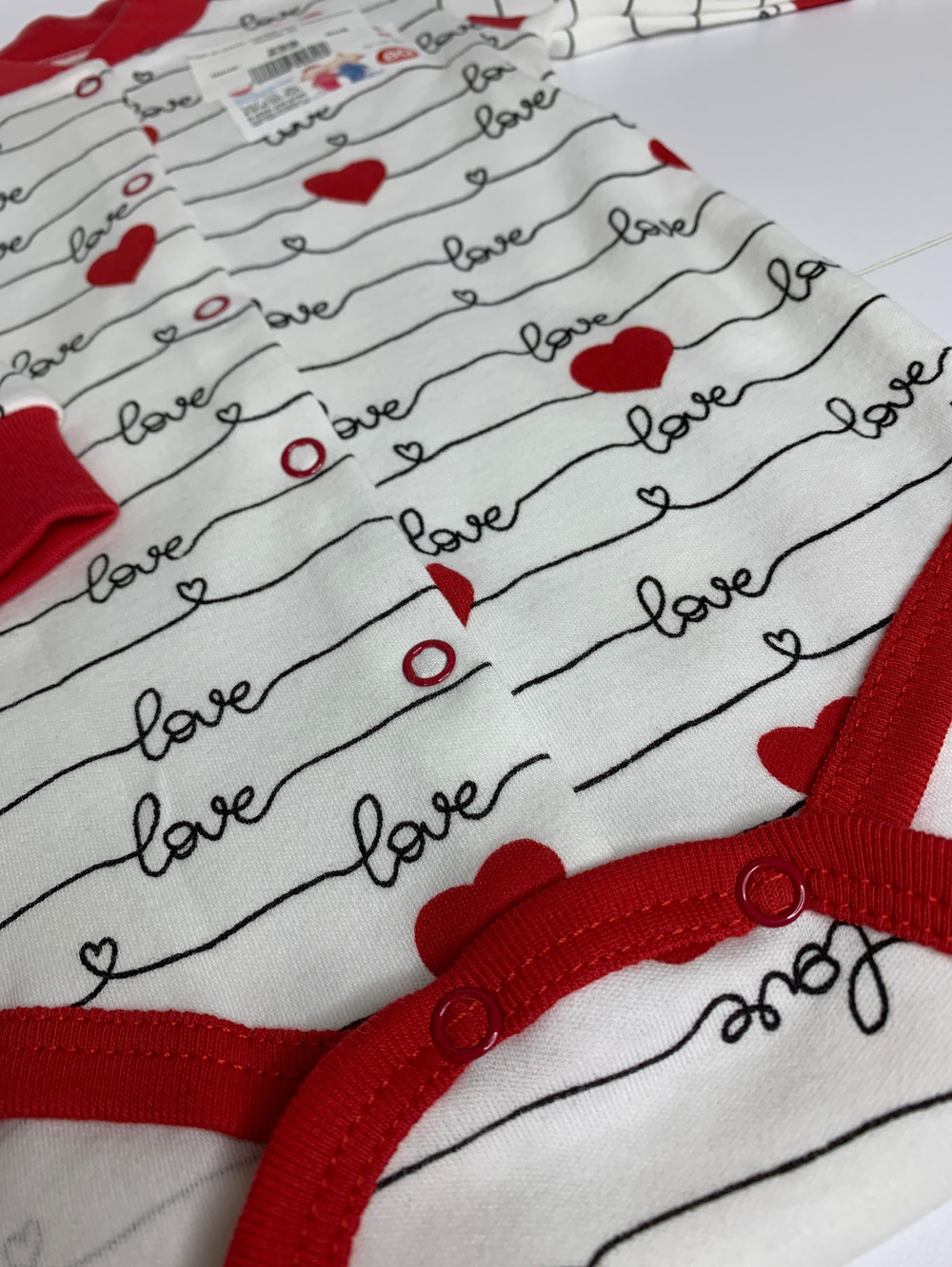 Боди дл.рукав "СЕРДЕЧКИ" (Карапуззики) (Размер: 80)