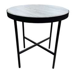 Стол журнальный МеталлАрт М011 бежевый дуб/черный малый