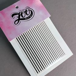 1408 Наклейки полосочки чёрные