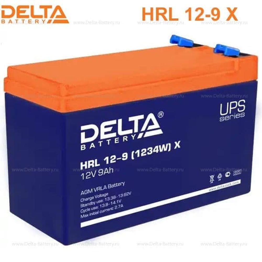 Аккумуляторная батарея Delta HRL 12-9 (1234W) X (12V / 9Ah)