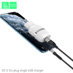 Сетевой адаптер питания DENMEN DC12 1USB (белый)