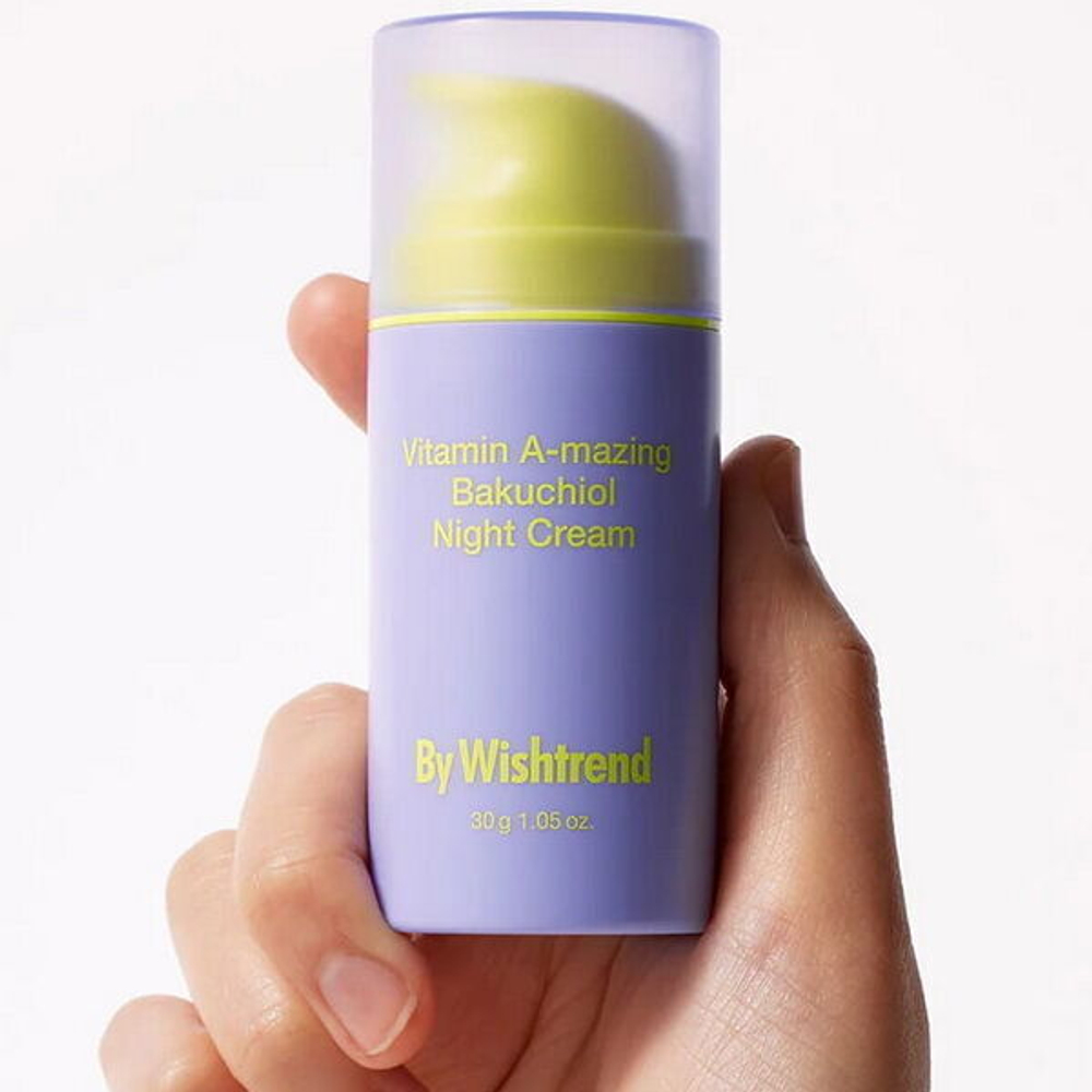 Ночной крем с ретинолом и бакучиолом By Wishtrend Vitamin A-mazing Bakuchiol Night Cream, 30г