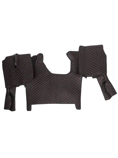 Ковры 3D SITRAK C7H MAX (экокожа, черный, красная строчка)