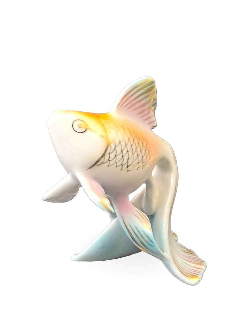 Фарфоровая статуэтка (миниатюра) "Золотая рыбка" Hollóháza