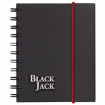 Блокнот малый ФОРМАТ А6 105х148 мм 150 л. гребень пластик клетка BRAUBERG "Black Jack" (2 штуки в упаковке)