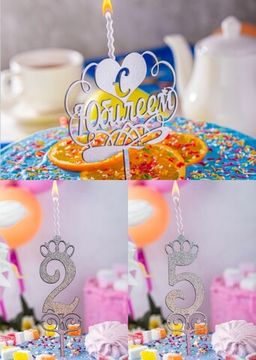 Свеча - топпер "С Юбилеем 25"