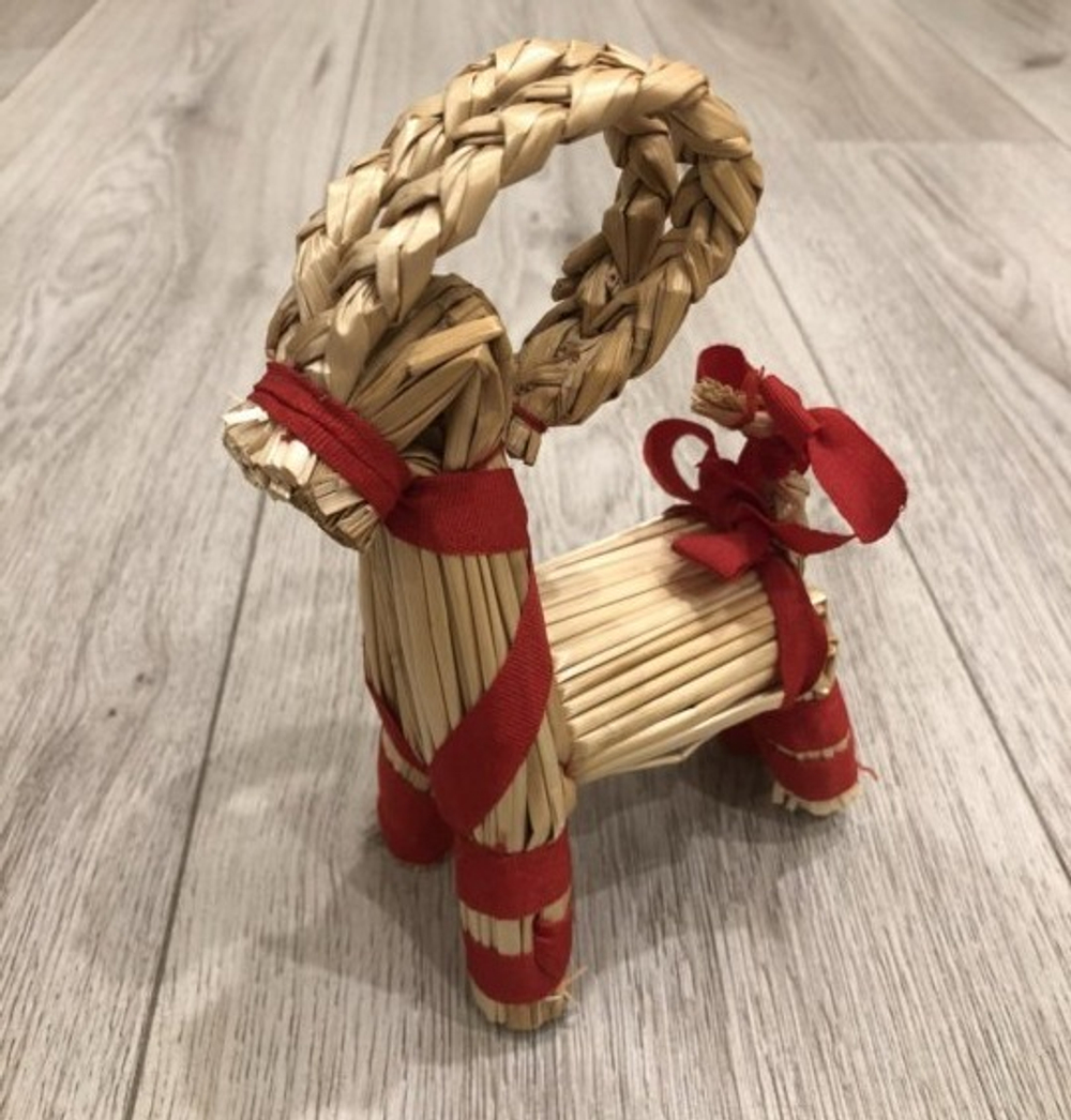 Новогоднее украшение Vintertid (козёл), 15 см, солома