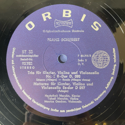 Винтажная виниловая пластинка LP Franz Schubert Шуберт, Hephzibah Menuhin, Yehudi Menuhin Иегуди Менухин, Maurice Gendron Klaviertrio Nr.1 B-dur D.898 (Германия 1971)