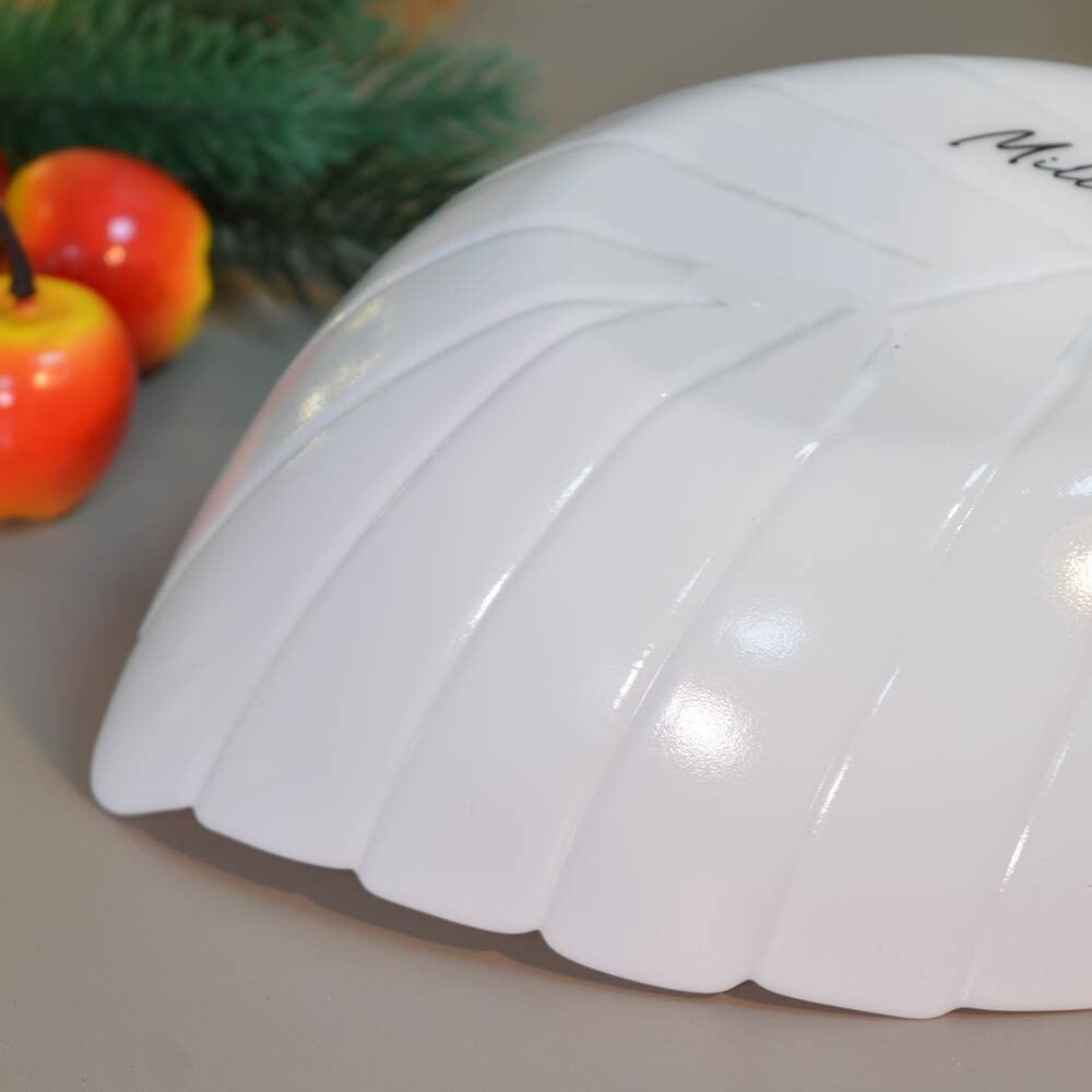 Салатник 21,5см Листья, опаловое стекло, MILLIMI