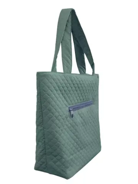 Сумка стеганая шоппер на молнии подарок