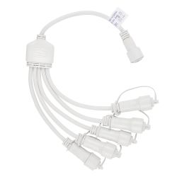 UCX-F90 S5-0.4M-WH Провод-разветвитель для гирлянд серии F90PRO. 0.4м. 5 выходов. Статика-мерцание. IP67. Белый. ТМ Uniel